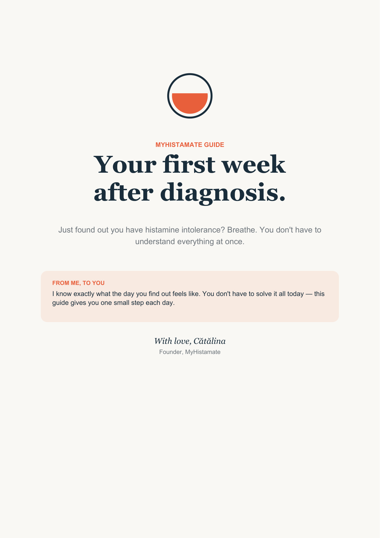Cover of the First week after diagnosis guide